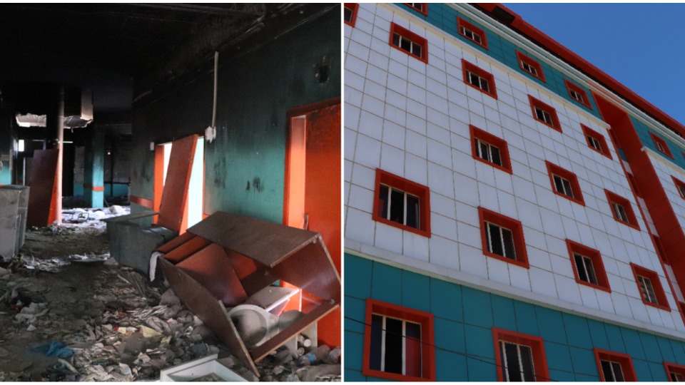 Siirt'te ekonomik nedenlerle kapanan özel hastane talana uğradı